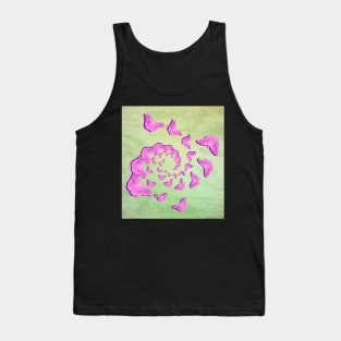 Abstract pink butterflies in swirling vortex Tank Top